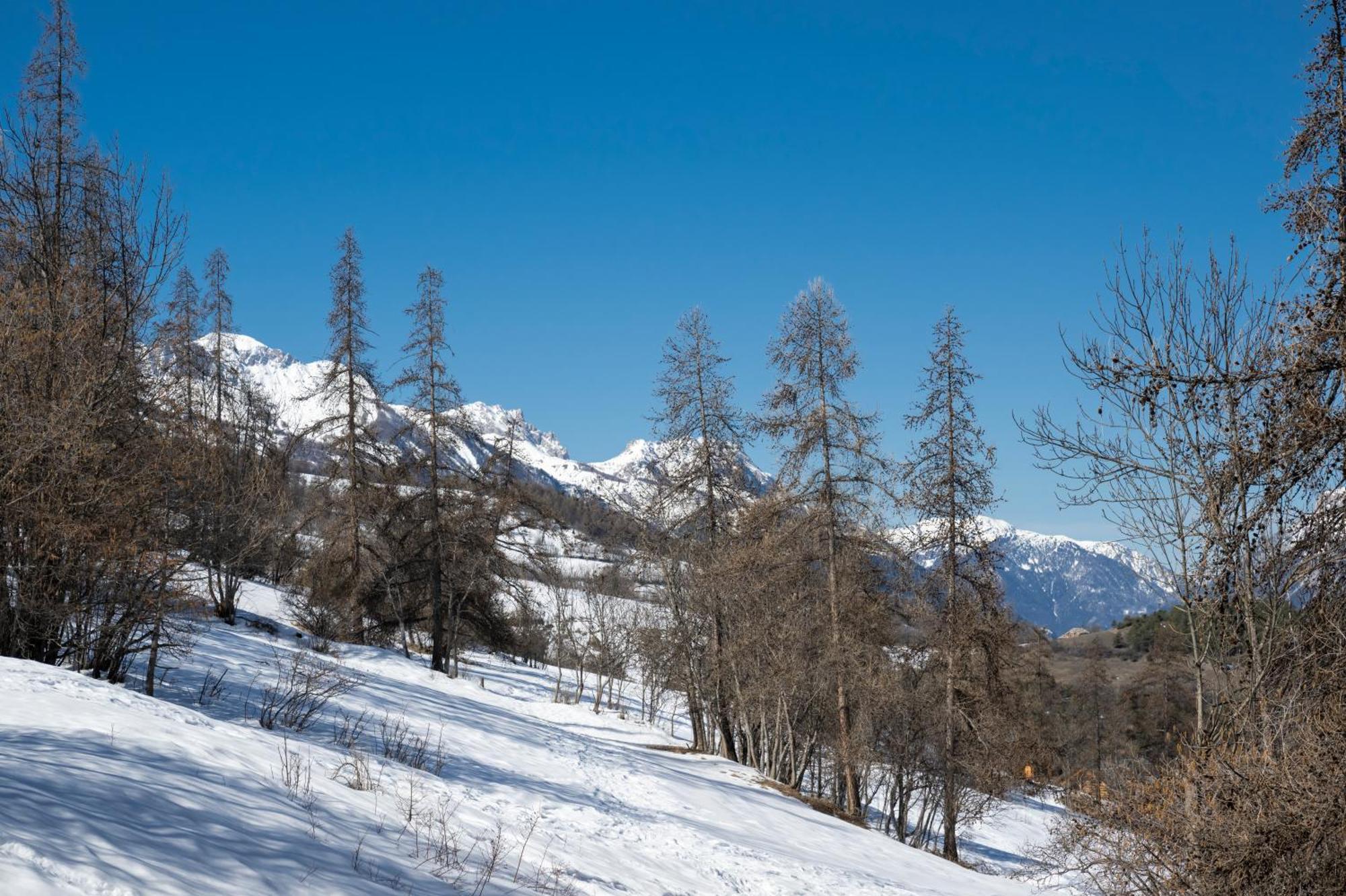 Doux Crepuscule - Au Bord Des Pistes - Parking Leilighet Enchastrayes Eksteriør bilde